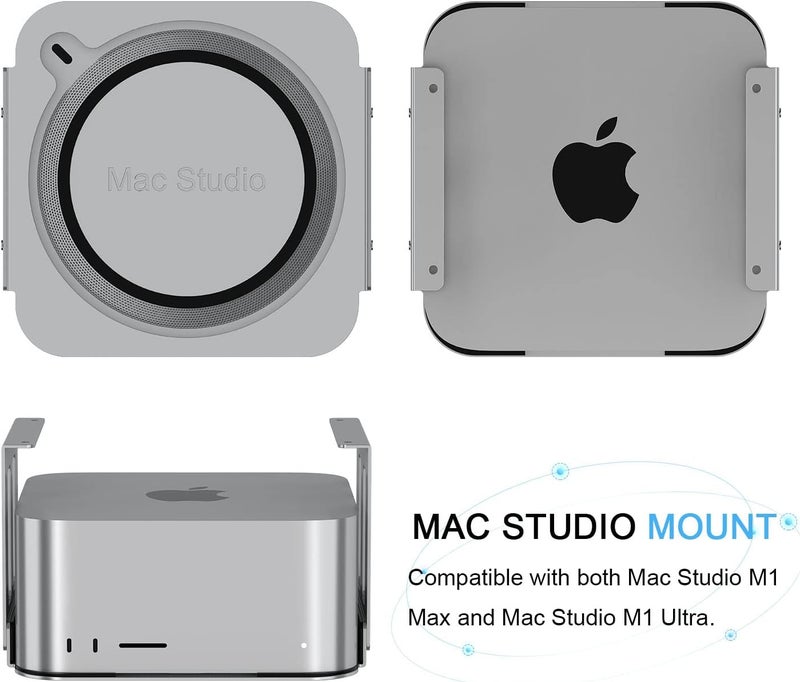 IFCASE Aluminum Under Desk Mount for Mac Studio M4 M3 M2 M1 Max, Ultra with Anti-Scratch Pad (Silver) - Image 2